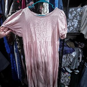 Vanilla Bay Blush Pink Textured Dress